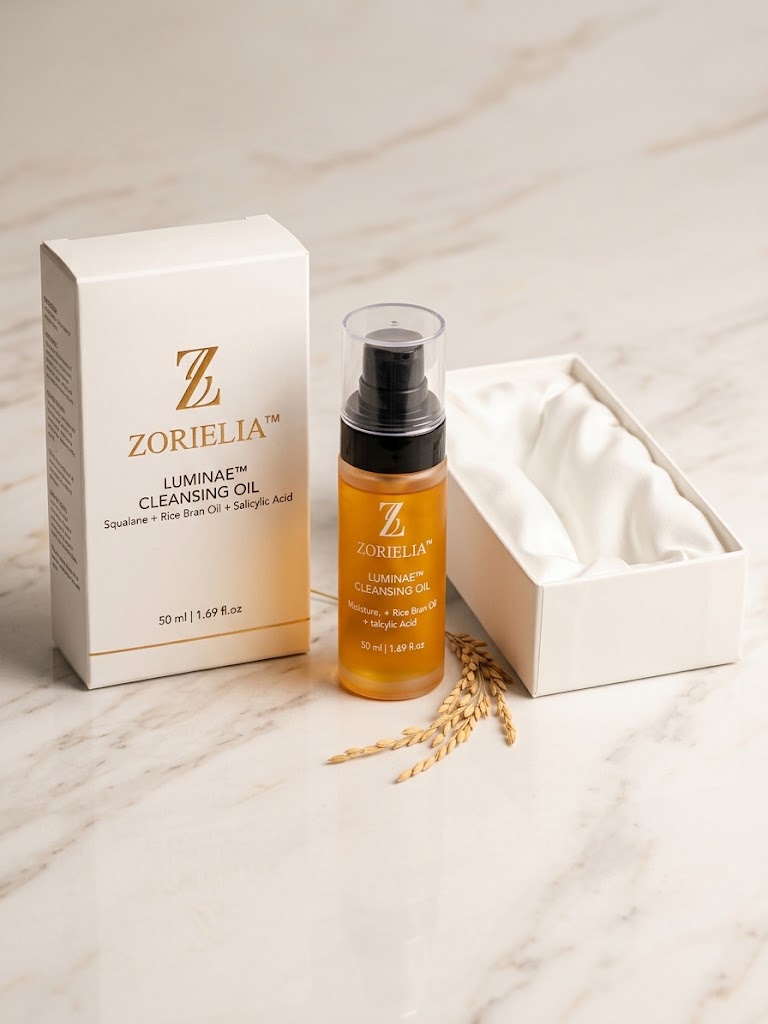 LUMINAE™ Cleansing Oil – Squalane & Rice Bran Botanical Cleanser | ZORIELIA
