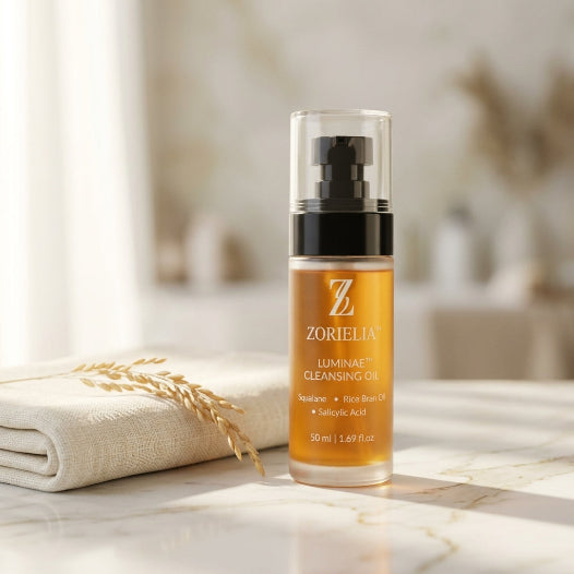 Facial Cleansing Oil — Serene Bathroom Lifestyle | Generated by Modelize