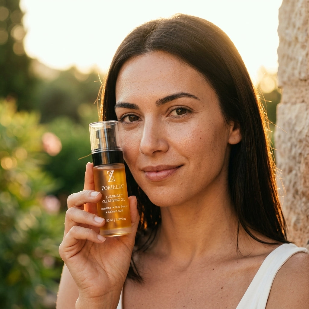 Cleansing Oil — On Model - Outdoor | Generated by Modelize